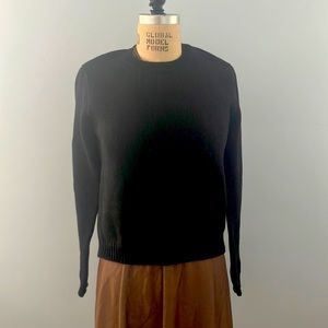 🆕 J. Crew medium 100% cotton black knit sweater